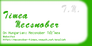 timea mecsnober business card